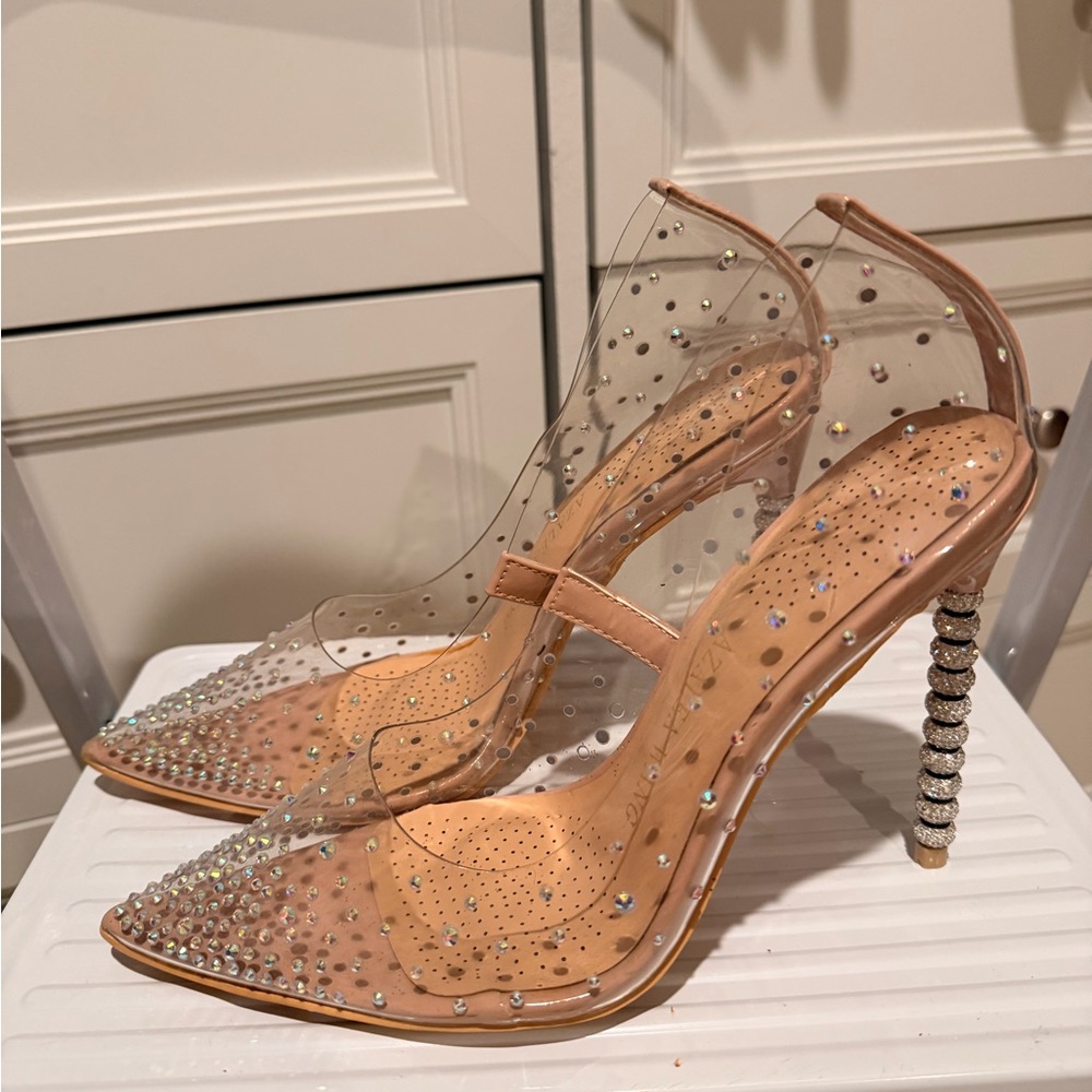 Chic Transparent Rhinestone Heels - Picture 2 of 3
